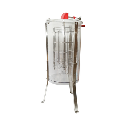 Kézi méhészeti centrifuga, pörgetőgép, átlátszó mézkiemelő 3 kerettel
