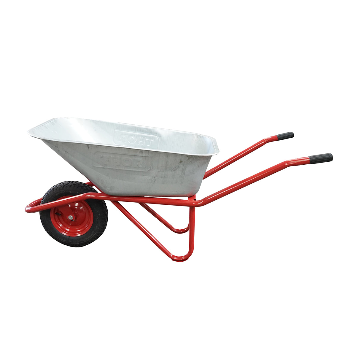 Fém talicska 80L, 350/8 pneumatikus kerékkel és horganyzott káddal 880x600x270mm Thor