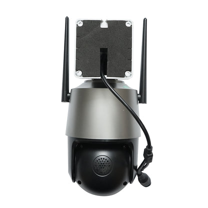 Felügyeleti kamera 3 lencse, 2 lencse 9 MP, P2P WIFI 2.4GHz, PTZ mozgásérzékelővel, szirénával, emberérzékeléssel és iCSee alkalmazással.