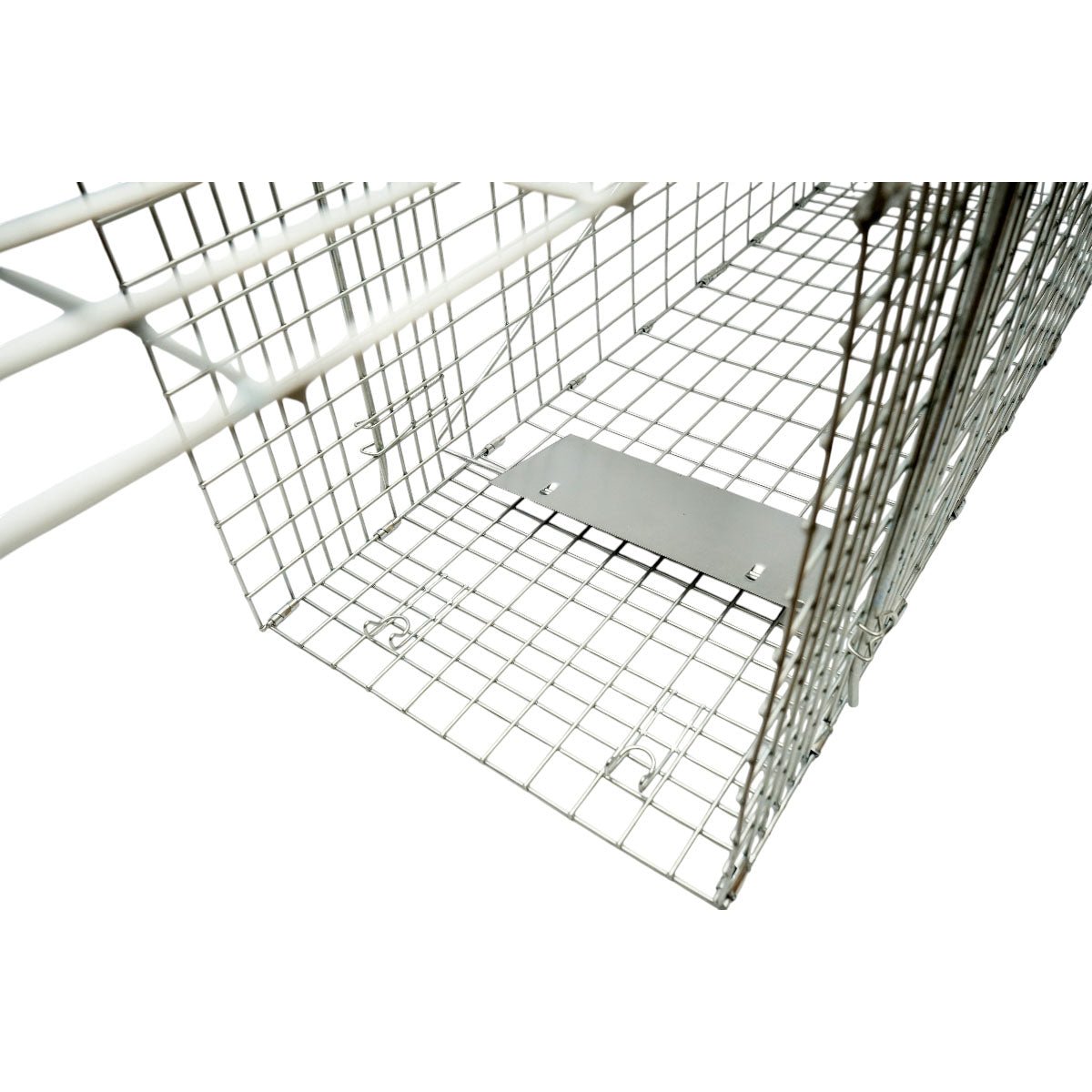 Robusztus fém ketreccsapda vadállatok befogására 78x30x32cm