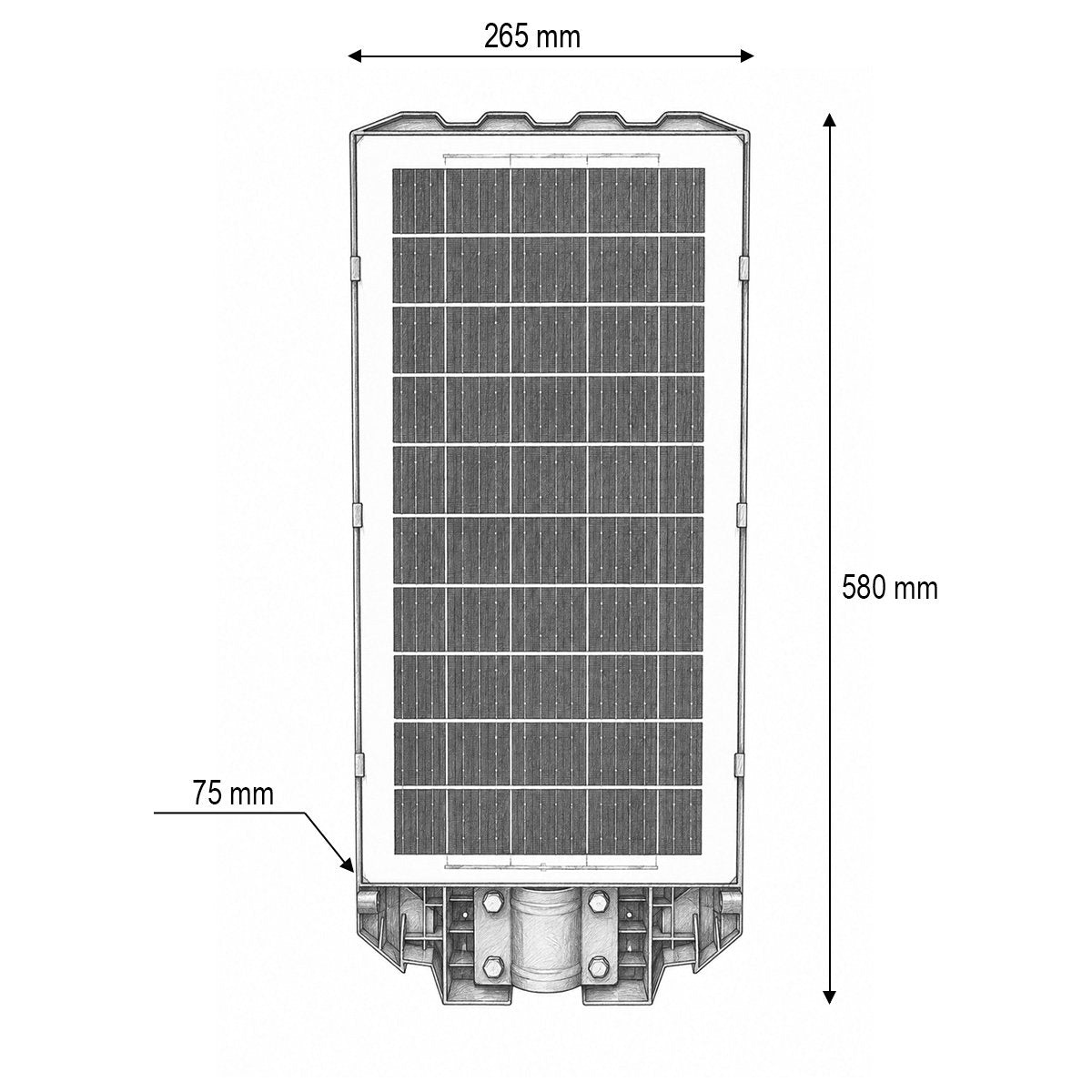 Napelemes LED közvilágítási lámpa 300W 20W-os napelem panellel, 15000mAh akkumulátor, mozgásérzékelő, távirányító, oszlopra szerelhető IP65 Breckner Germany