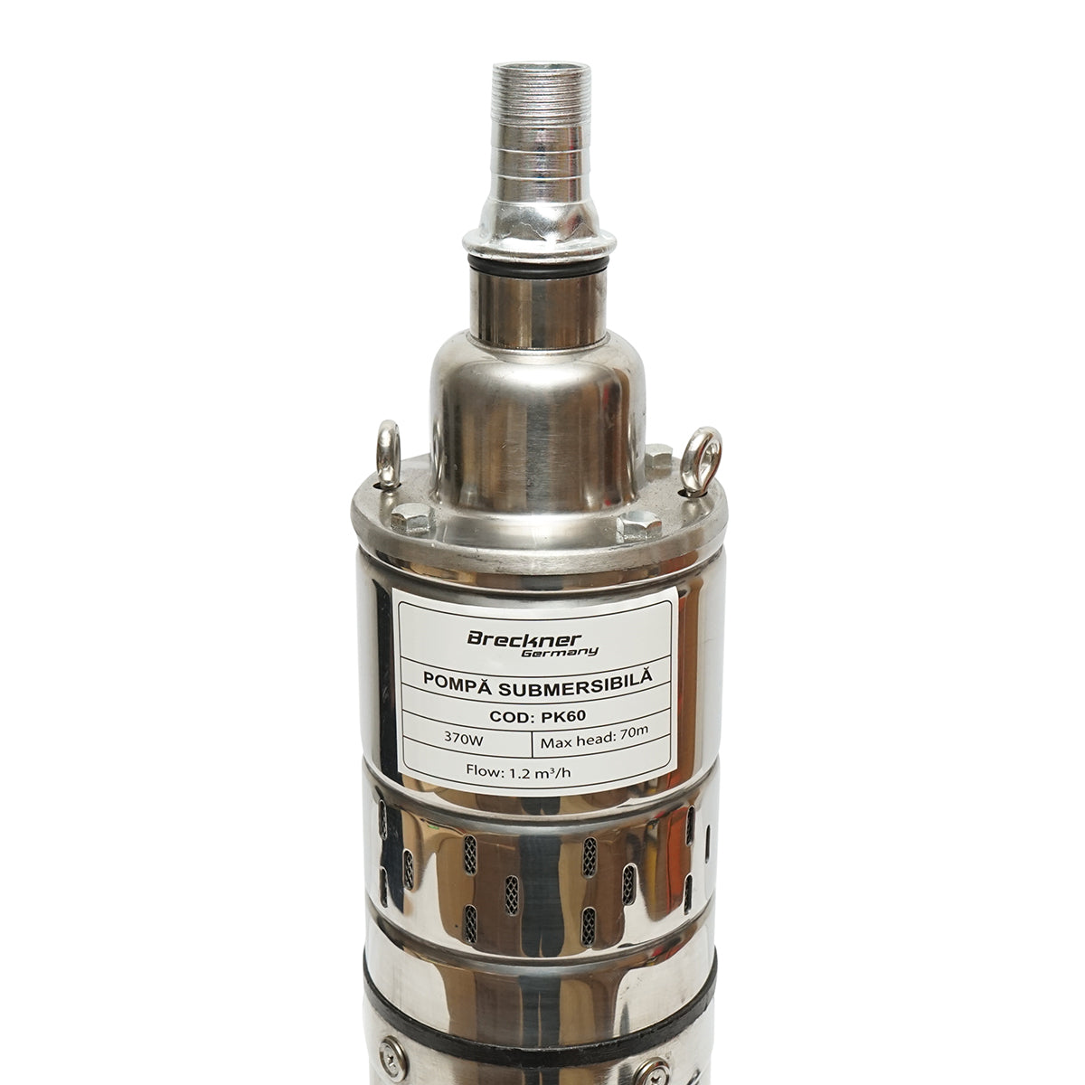 Merülő vízszivattyú, búvár szivattyú D100mm, 370W, 220V, áramlás 1,2 m3/h, H70m, 2860 rpm 4QGD1.2-50-0.37 Breckner Germany merülő szivattyú