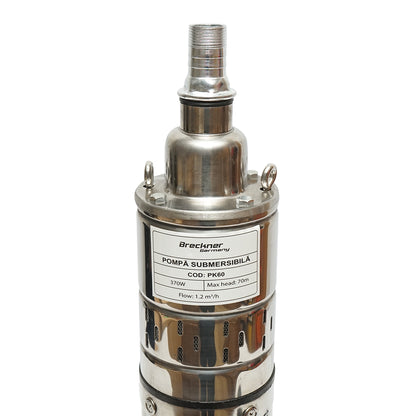 Merülő vízszivattyú, búvár szivattyú D100mm, 370W, 220V, áramlás 1,2 m3/h, H70m, 2860 rpm 4QGD1.2-50-0.37 Breckner Germany merülő szivattyú