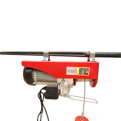Elektromos emelő 220V/50Hz 2200W, max terhelés 500/1000Kg, emelési sebesség 4-8m/min, emelési magasság 6-12m IP40