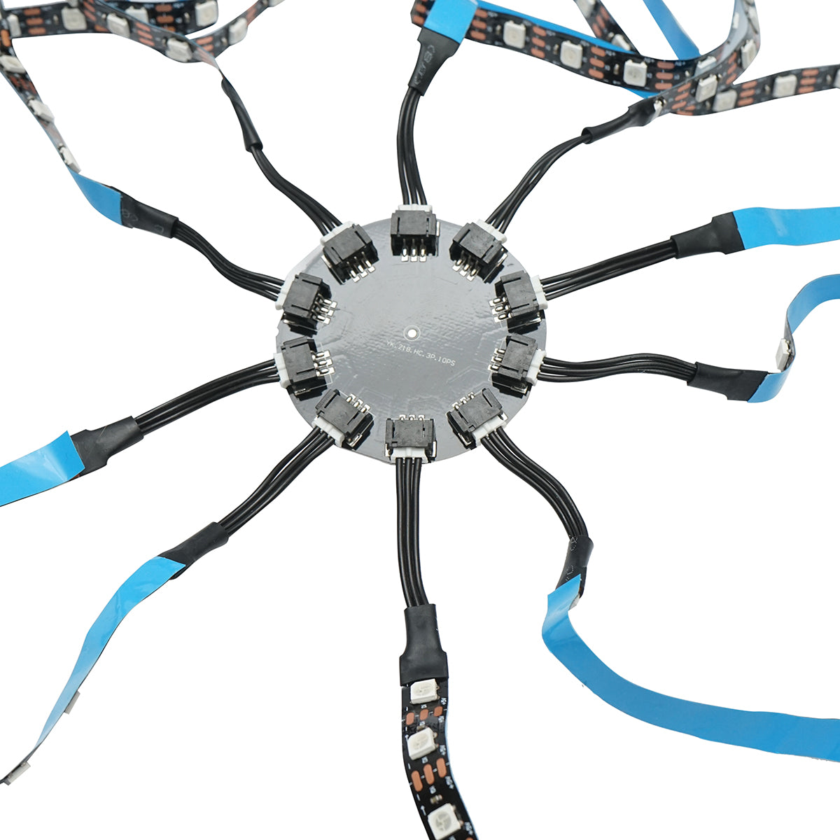 LED szalag tűzijáték modell 11x0.5+1x2m 5V, USB, bluetooth, hangvezérlés, RGB+IC alkalmazás Breckner Germany