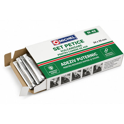 48 db ovális gumifolt szett 24x35mm + 1 db 20ml ragasztó tubus légumihez M-48 Michel