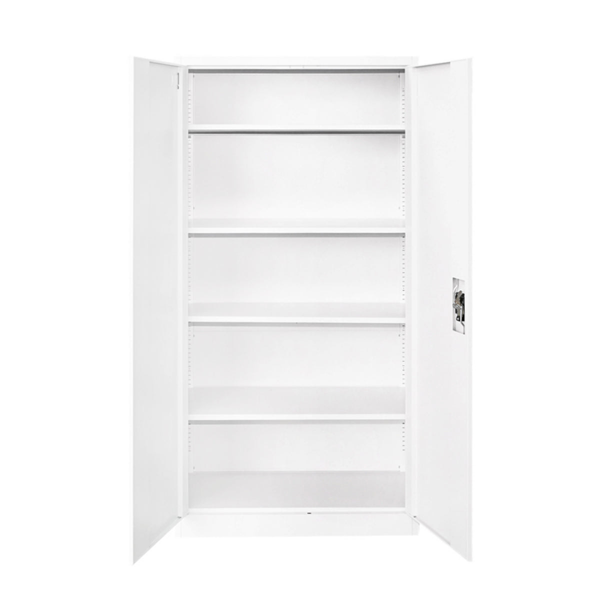 Breckner Germany fém szekrény 1800x900x400mm 2 biztosított ajtóval, 4 polc, szürke