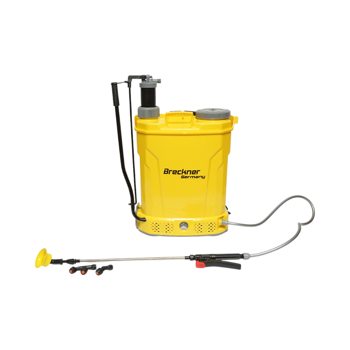 Háti permetező, 2 az 1-ben kézi és elektromos, Vermorel permetező, 18 literes tartály, 12V 8Ah akkumulátor, 3,1 l/perc áramlási sebesség Breckner Germany