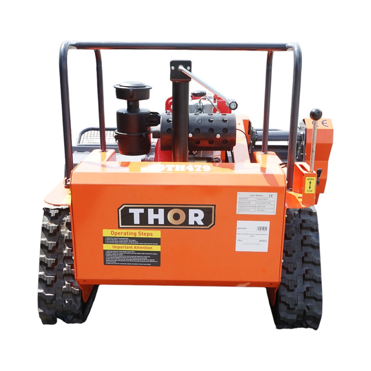 Távirányítós lánctalpas fűnyíró, 12.5LE diesel motor, 499cc, 1200mm vágásszélesség THOR