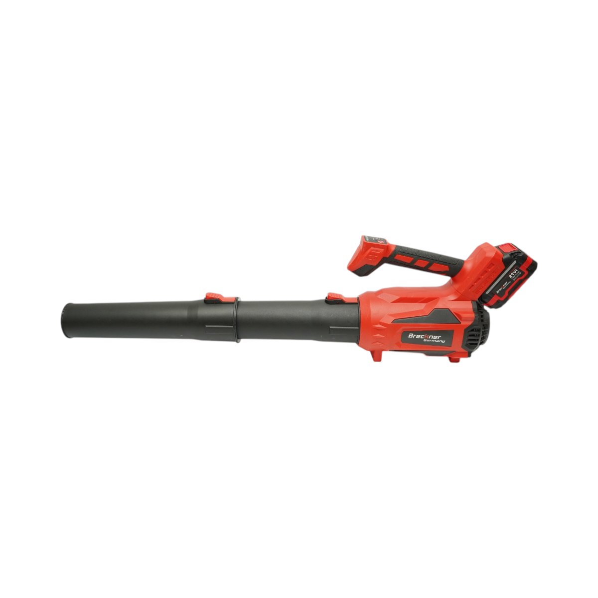 Lombfúvó, kerti légfúvó, 2db 21V, 4Ah Li-ion akkumulátorral, Brushless, légáramlás 4.5 m3/min, 5 fokozatú fordulatszám 0-23000, Turbo Breckner Germany