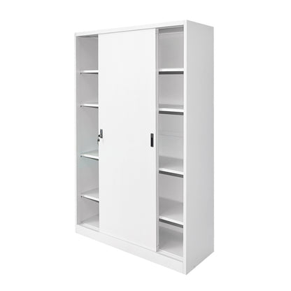 Fém toló fémszekrény 1900x1200x450mm, 2 rögzített tolóajtóval, 4 csigával, max 50kg/csiga, szürke Breckner Germany
