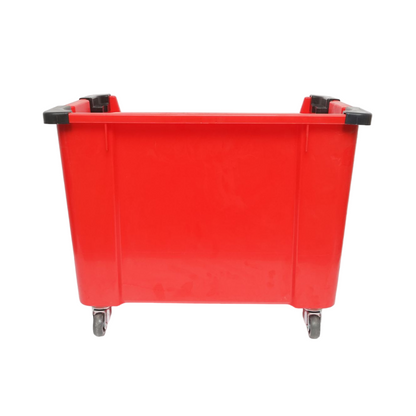 Műanyag tárolódoboz kerekekkel 545x345x395mm piros