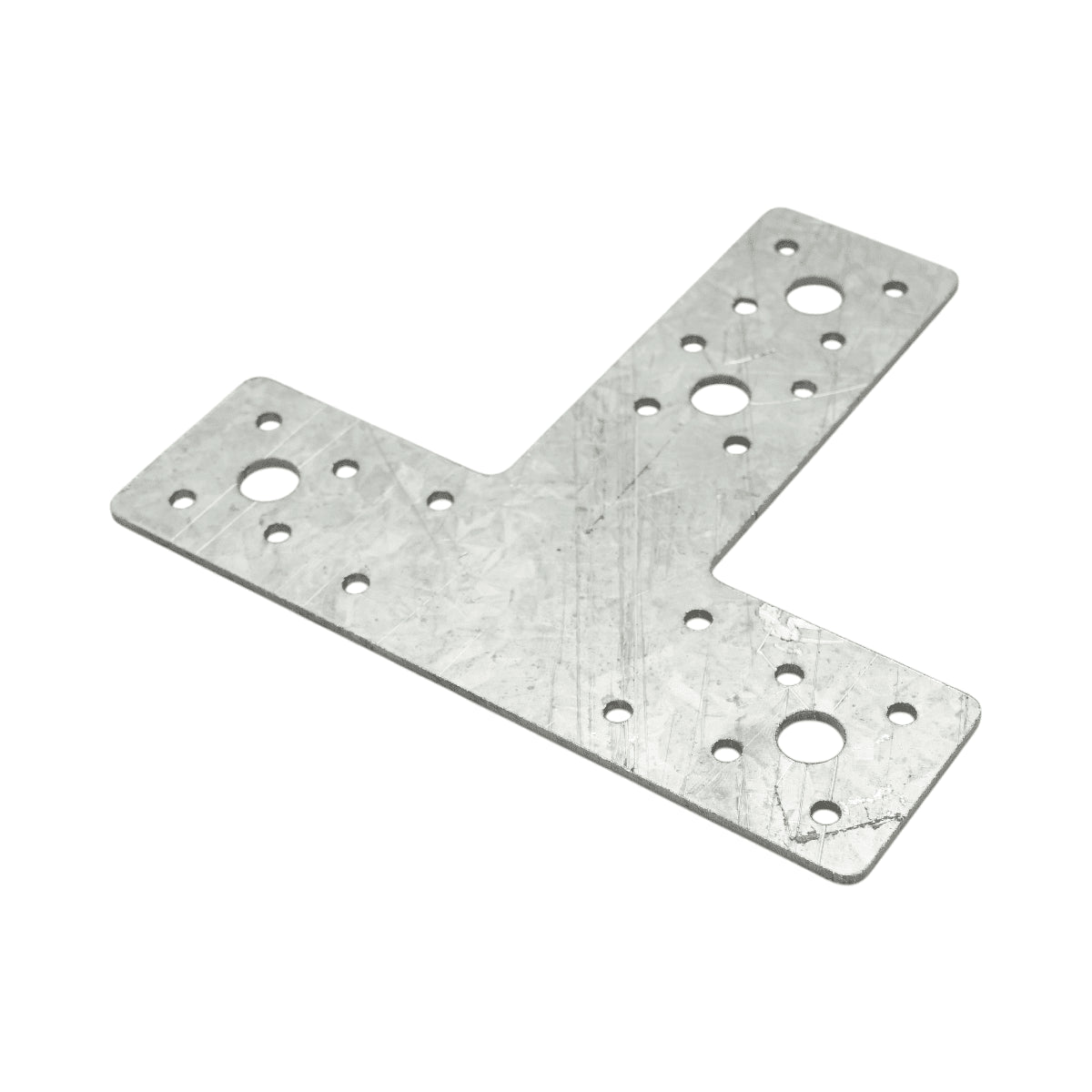 T-csukló alakú kötőelem 160x98x45mm, 2,5mm vastag, horganyzott acélból