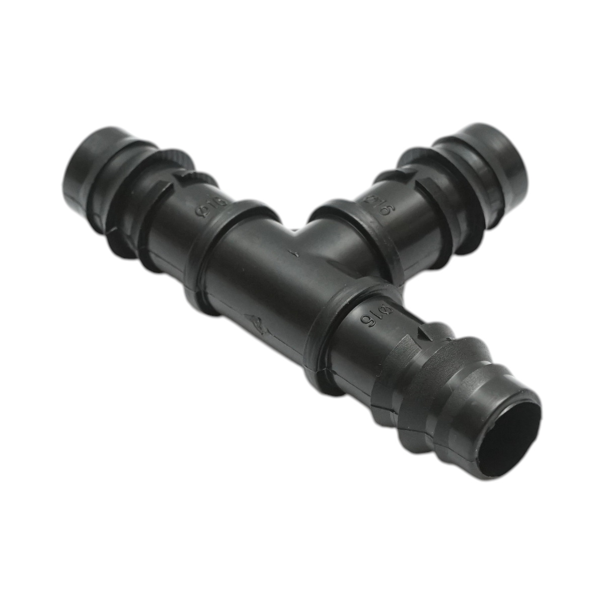 Egyenlő csatlakozó csonk 16x16x16mm csepegtetőcsőhöz öntözőrendszerekhez