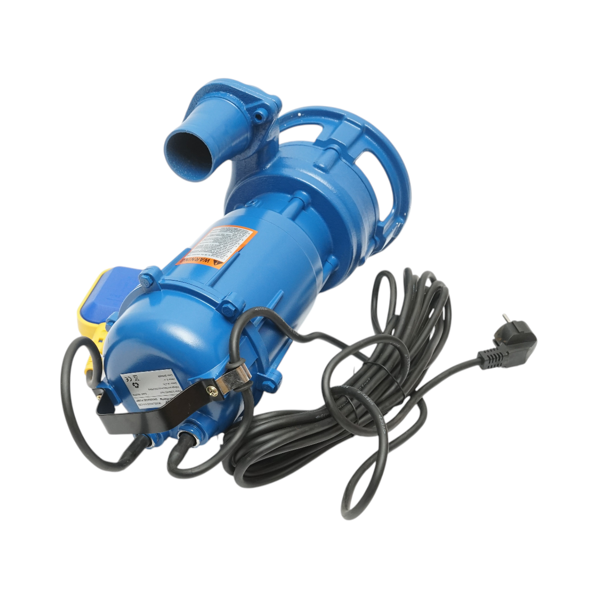 Szennyezett vízszivattyú, merülő vízelvezető úszóval és darálóval 5500 W, 220 V, áramlási sebesség 233 l/perc, H8m WQDS15-8-0,55F Breckner Germany Szivattyú