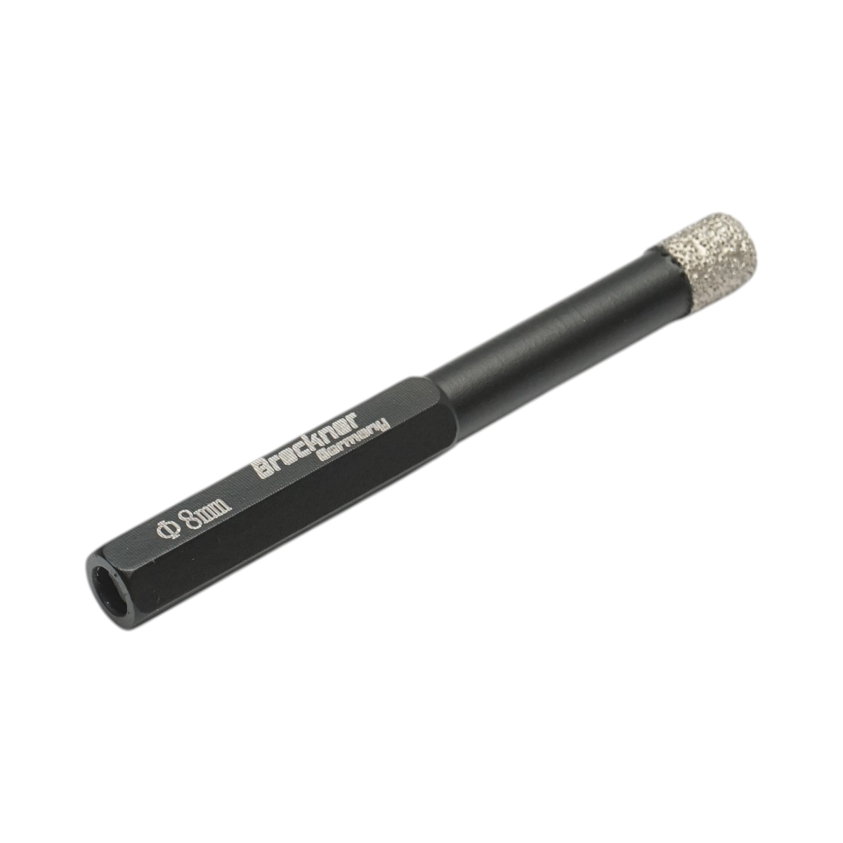 Gyémánt fúrófej 8x80mm, 1/4 hatszögletű befogás kerámia lapokhoz, márványhoz, granithoz Breckner Germany
