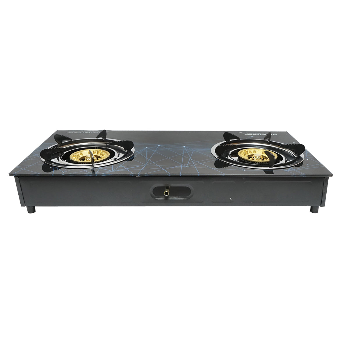 tűzhely, 2 égős öntöttvas tűzhely 3KW, biztonsági üveg 700x380x94mm Breckner Germany