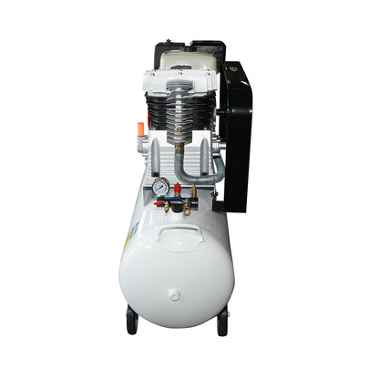 200 literes szíjhajtású légkompresszor, kompresszor 13 LE-s benzinmotor, maximális nyomás 8 bar, levegőbeömlési térfogat 600 l/perc Breckner Germany