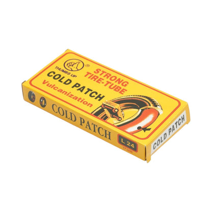 24 darabos 32x50mm téglalap alakú gumifolt, defektjavító szett gumiabroncsokhoz és belső tömlőkhöz + 1 db 20ml ragasztó tubus