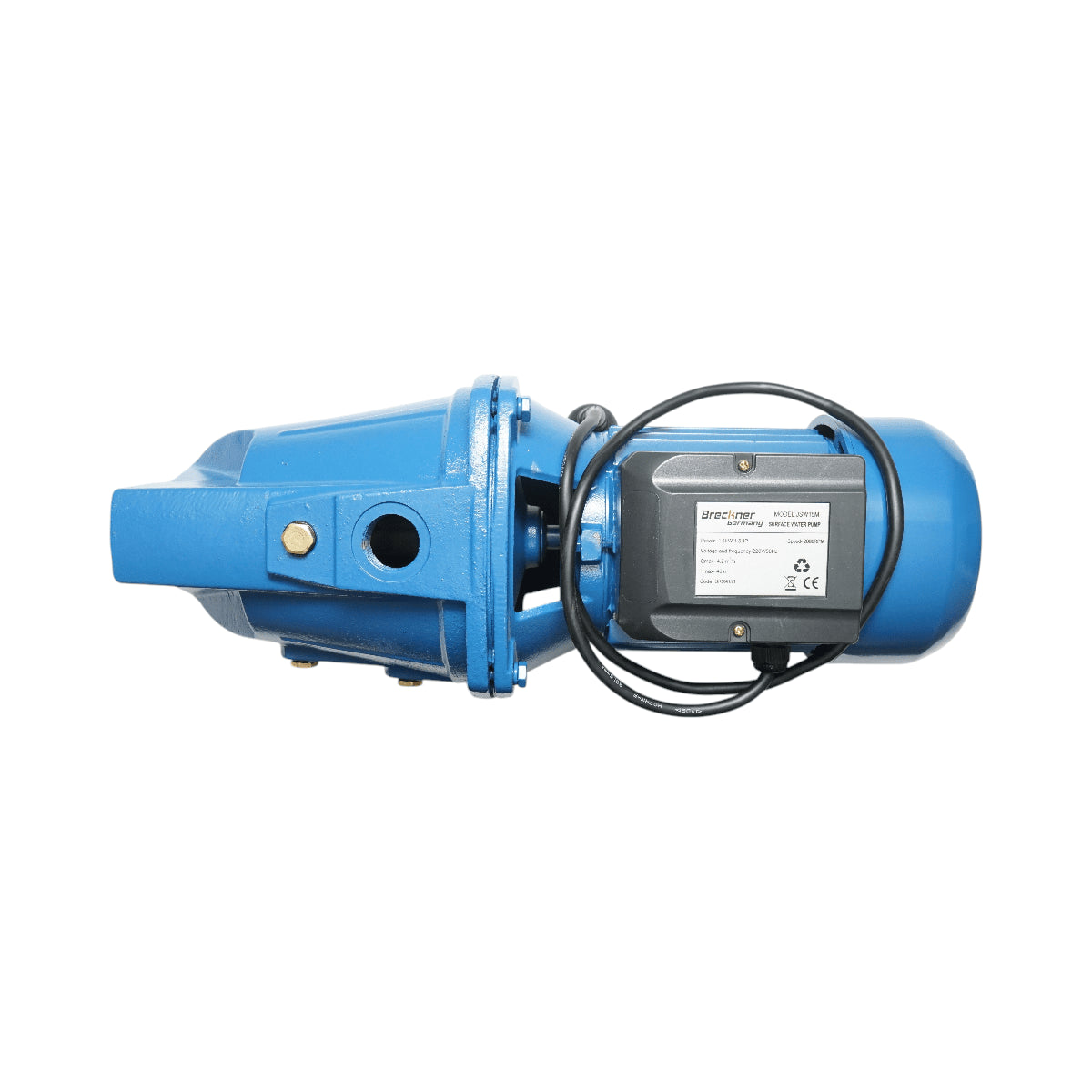 Önfelszívó felszíni vízszivattyú 1,1 kW, 220 V, áramlási sebesség 70 l/perc, H46 m JSW15M Breckner Germany Szivattyú