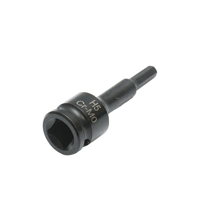 Ütőcsavarkulcs, hatlapú H5, 60 mm, négyzetes 3/8 Cr-Mo