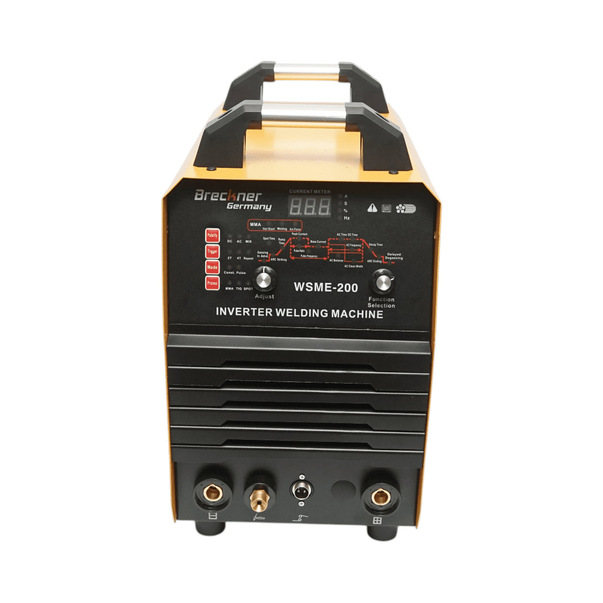 250A TIG Pulse AC/DC, MMA 220V TIG Pulse inverteres hegesztőgép fejlett funkciókkal, digitális kijelzővel WSME-200 Breckner Germany