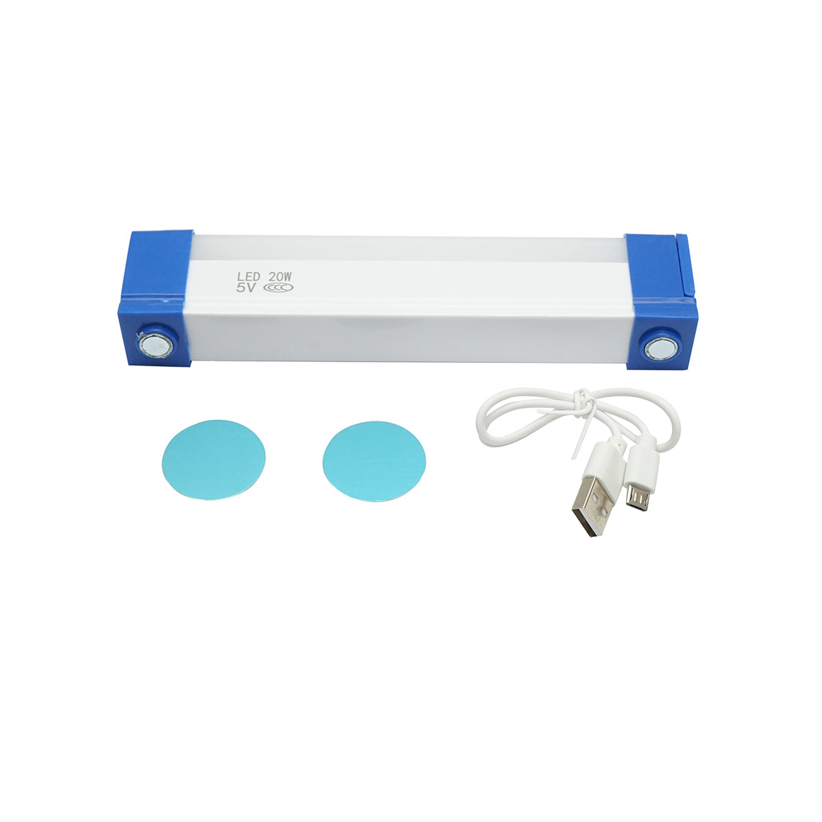 20W, 6500K LED lámpa mágneses markolattal és 1200mAh újratölthető akkumulátorral 170x23x38mm IP20 Breckner Germany