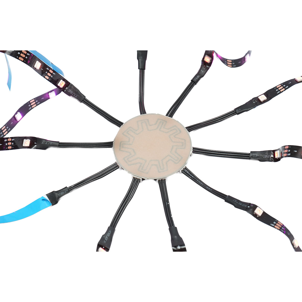 LED szalag tűzijáték modell 11x0.5+1x1m 5V, USB, bluetooth, hangvezérlés, RGB+IC alkalmazás Breckner Germany