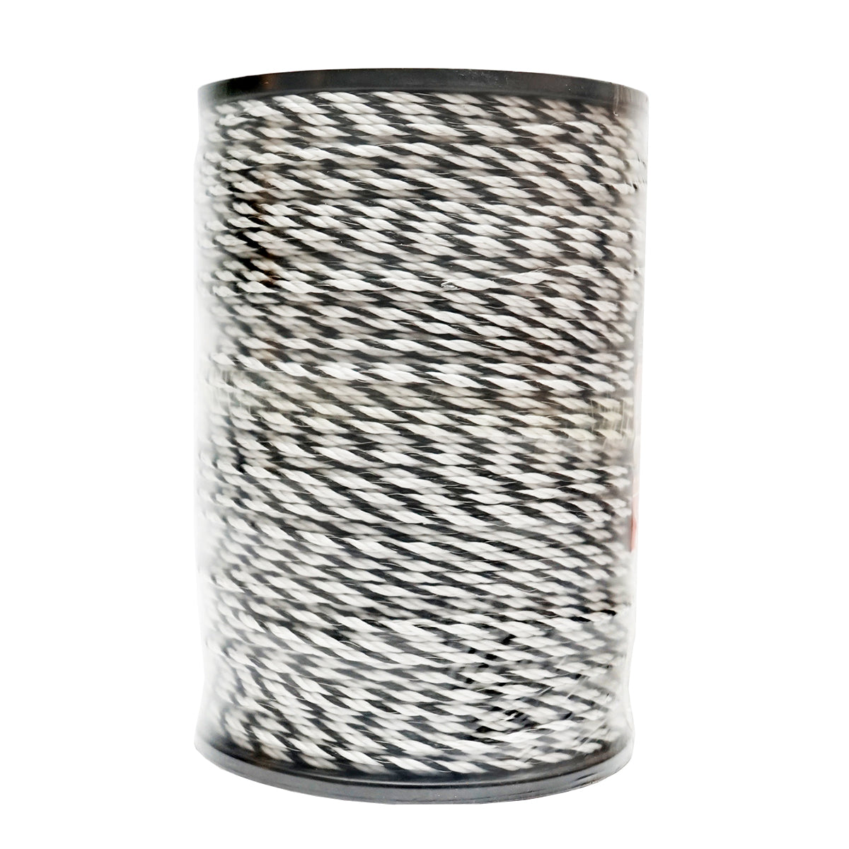 Fekete-fehér drót orsó 4mm fém betét 3x0.2mm SS, ellenállás 9 Ohm/m, 500m elektromos kerítés Thor