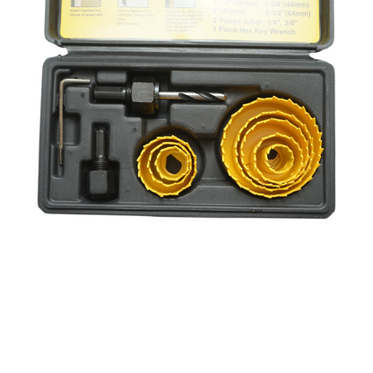 Szénacél kör alakú magkészlet 19-64mm fához, gipszkartonhoz, PVC-hez 11 db Crownman