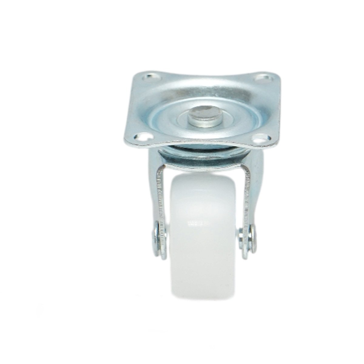 Forgó kerék 30x14mm fék nélkül, fehér polipropilén, acél lemez 39x33mm 15kg
