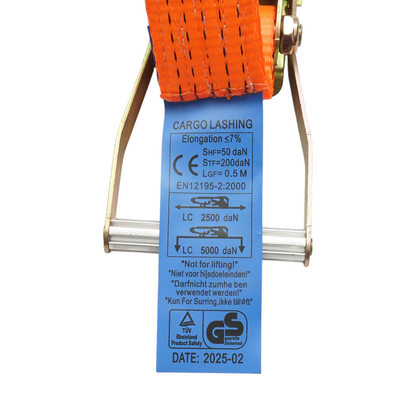 Teherszállító heveder 12mx50mm 5T (egyetlen racsni) Breckner Germany