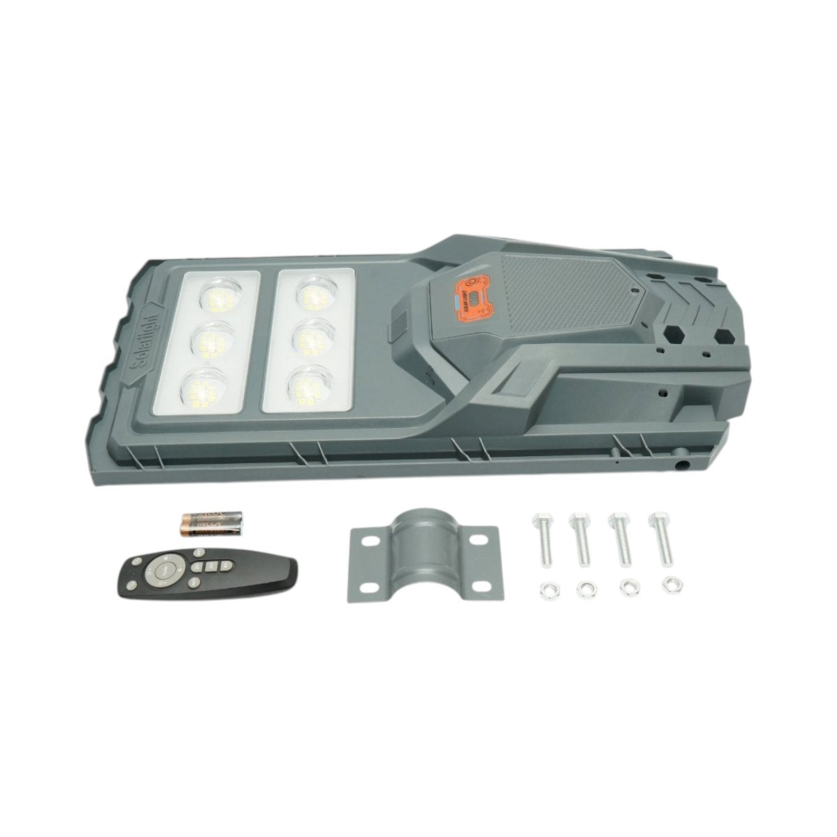 Napelemes LED közvilágítási lámpa 200W 17W-os napelem panellel, 10000mAh akkumulátor, mozgásérzékelő, távirányító, oszlopra szerelhető IP65 Breckner Germany