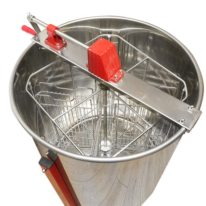 Kézi méhészeti centrifuga, pörgetőgép, rozsdamentes acél mézkiszedő 4 kerettel