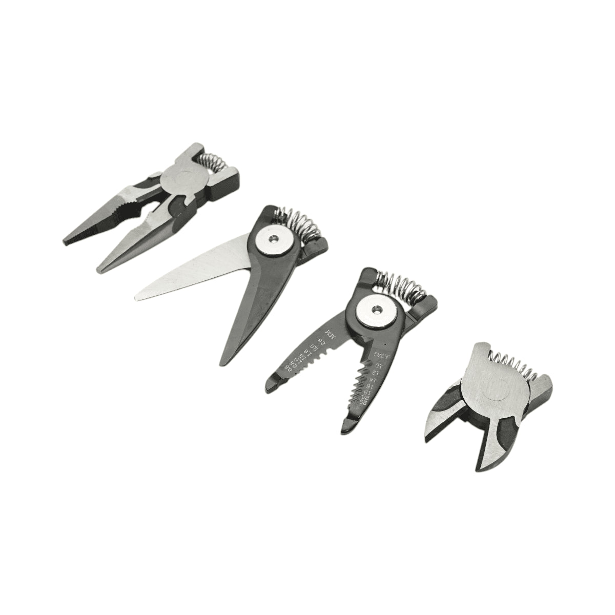 5 az 1-ben multifunkciós készlet ollóval, patent fogóval, vágás, krimpelés, krimpelés, krimpelés, krimpelés, kábelcsupaszítás