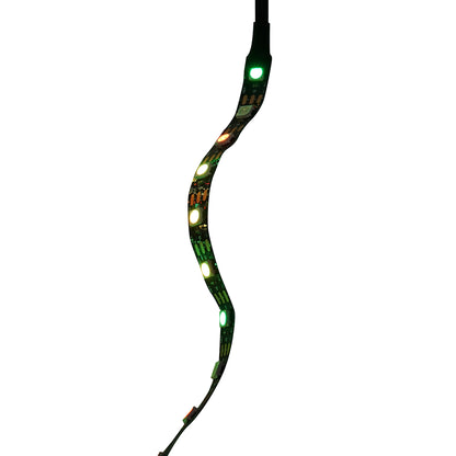 LED szalag tűzijáték modell 11x0.5+1x2m 5V, USB, bluetooth, hangvezérlés, RGB+IC alkalmazás Breckner Germany