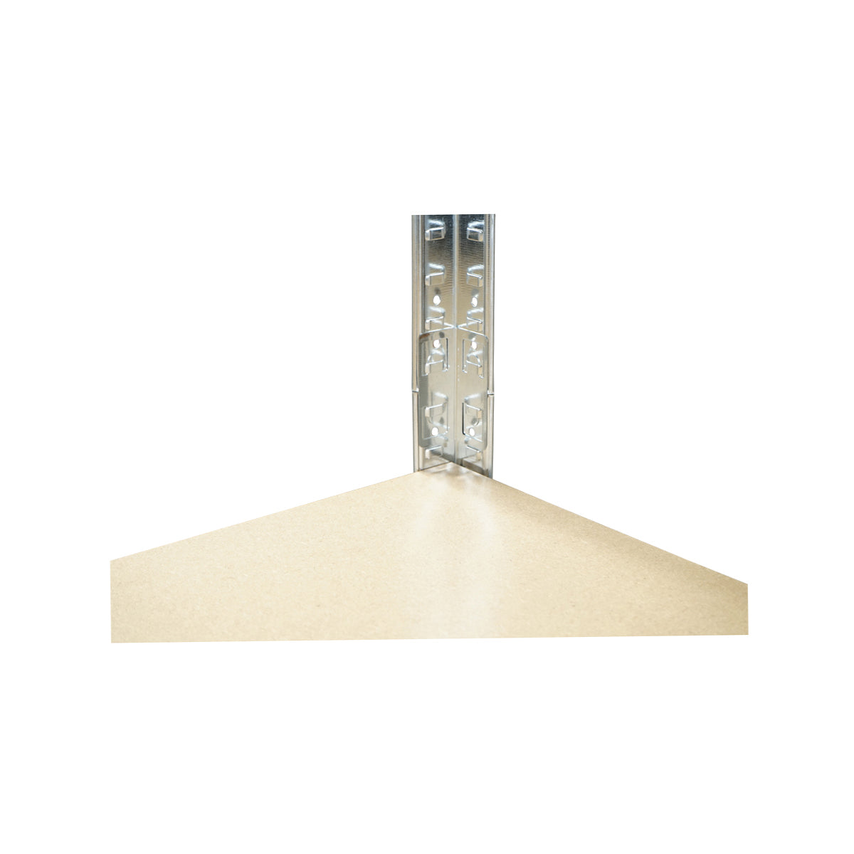 Salgó polc, fém polc, 5 MDF polccal, 180x100x45cm, 250kg/polc, csavarmentes szerelés, horganyzott, horganyzott.