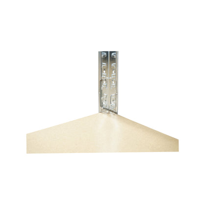 Salgó polc, fém polc, 5 MDF polccal, 180x100x45cm, 250kg/polc, csavarmentes szerelés, horganyzott, horganyzott.