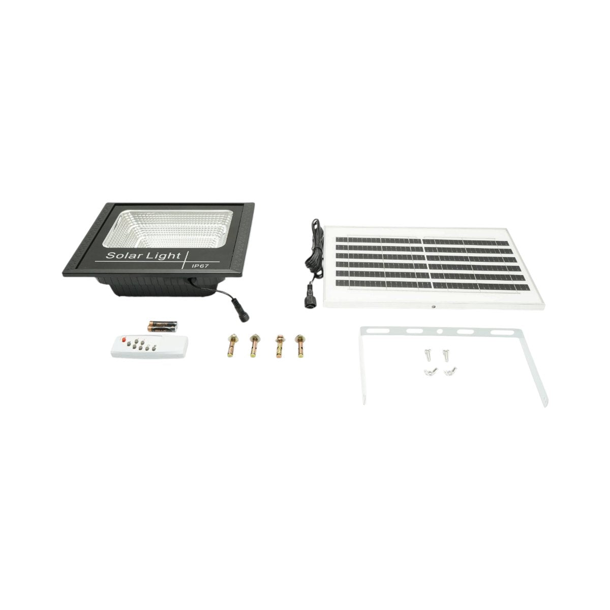 LED reflektor 100 W, 6500 K, 8 W-os napelemmel, 6000 mAh akkumulátorral és távirányítóval, IP67, Breckner Germany