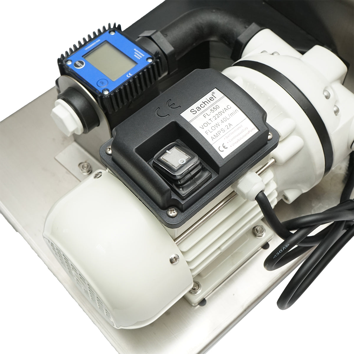 Karbamidoldat átemelő szivattyú 220V, 440W, 40L/min tömlővel és pisztollyal