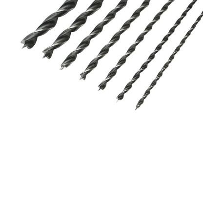 7 darabos fúrókészlet 4-12mm, 300mm hosszú, hengeres szárral, fához