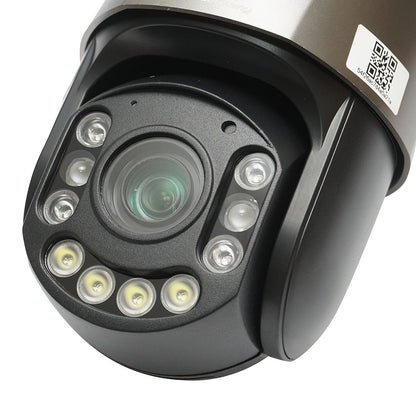 6 MP-os kettős lencsés megfigyelő kamera, WIFI P2P, 360 PTZ forgatható mozgásérzékelővel, szirénával, emberfelismerő funkcióval és iCSee alkalmazással