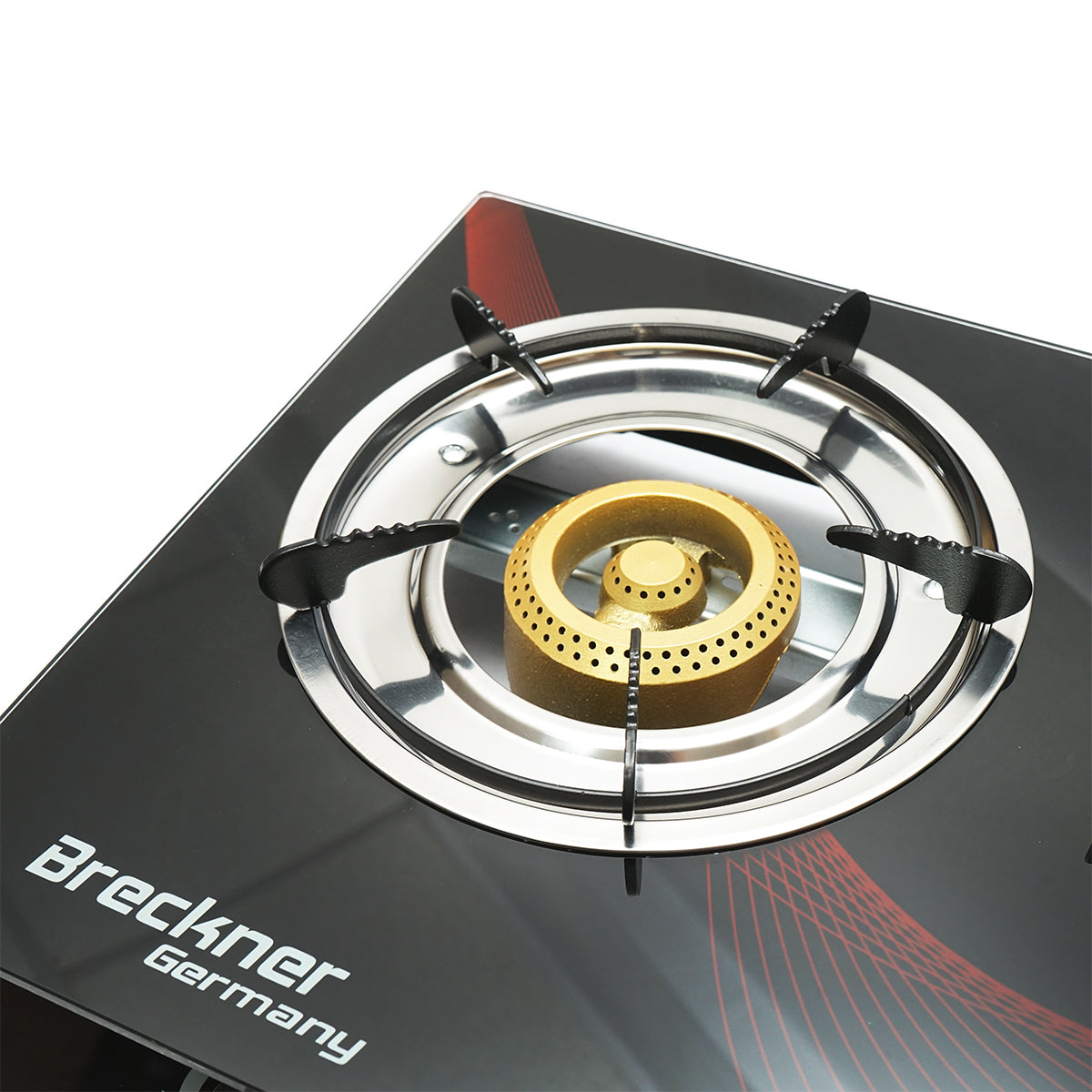 tűzhely, 3 égős öntöttvas tűzhely 2.5KW, biztonsági üveg 700x380x94mm Breckner Germany