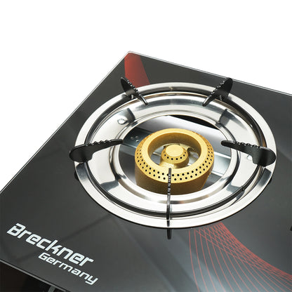tűzhely, 3 égős öntöttvas tűzhely 2.5KW, biztonsági üveg 700x380x94mm Breckner Germany