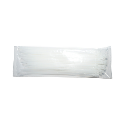 Longroad fehér műanyag kábelkötegelő 3.6x250mm 100 db/szett