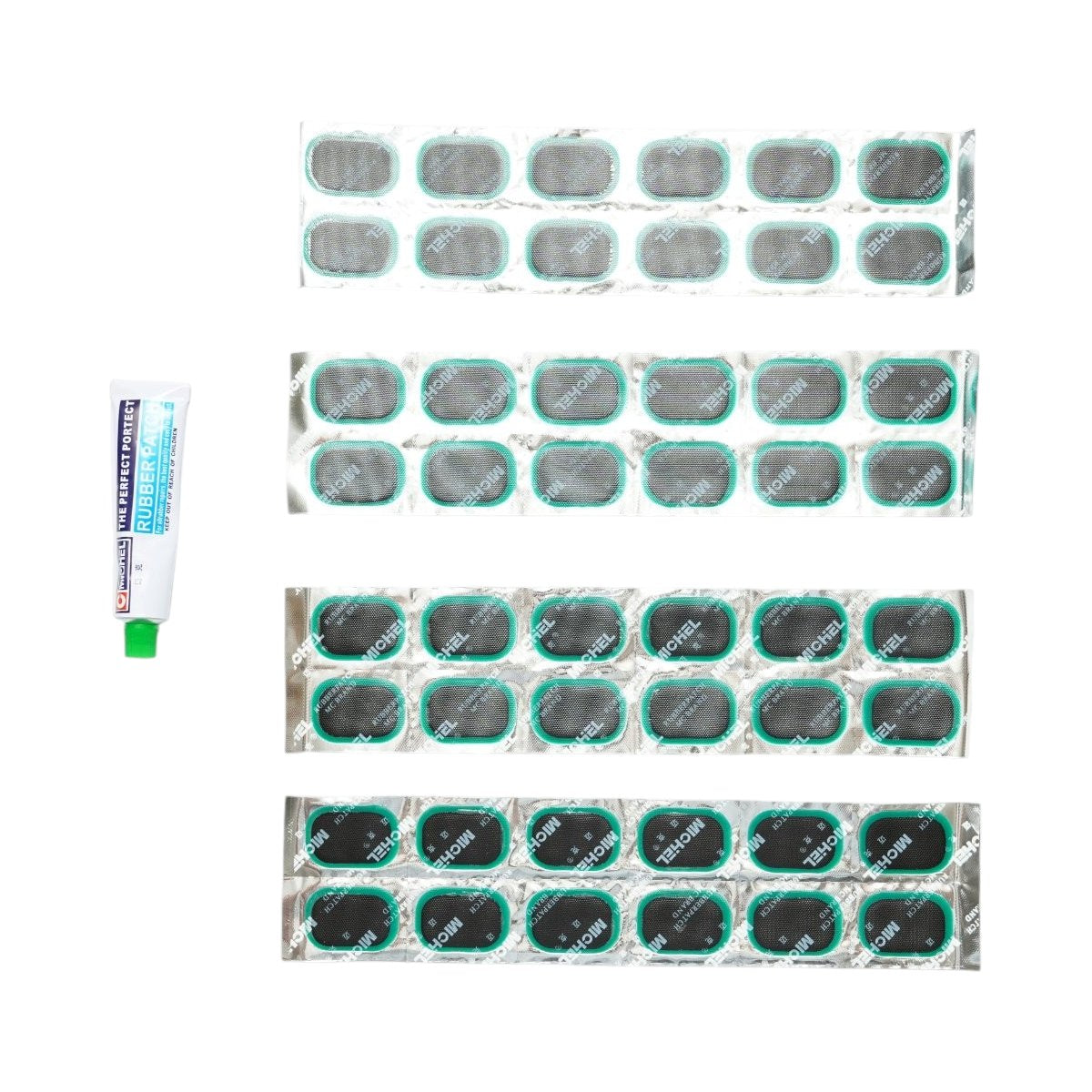 48 db ovális gumifolt szett 24x35mm + 1 db 20ml ragasztó tubus légumihez M-48 Michel