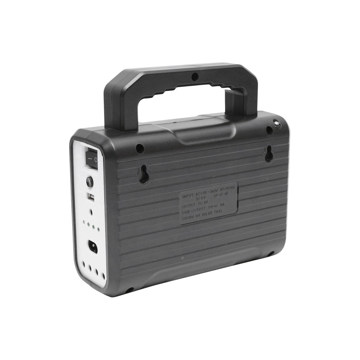 Hordozható LED világító készlet 3 izzóval / reflektorral, FM rádióval, napelemes távirányítóval és 6V, 2 Ah akkumulátorral horgászáshoz, kempingezéshez GD-8028