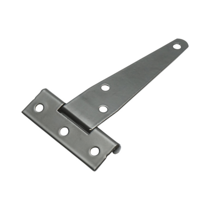 T típusú ajtópánt 65x121mm, fekete acél, csavarokkal