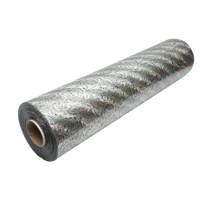 Asztalvédő fólia átlátszó PVC szilikonozott 100cm, vastagság 1.2mm, Trandafiri minta 20m/tekercs Breckner Germany