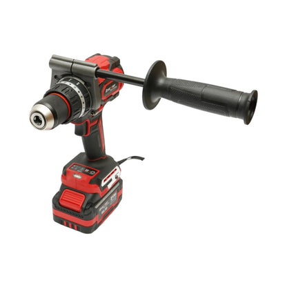 Ütvefúró-csavarbehajtó 1000W, 2 akkumulátor 21V, 4Ah Li-ion, LED, brushless, 180Nm, 13mm tokmány, 0-500/2000rpm, vibráció elleni fogantyú Breckner Germany